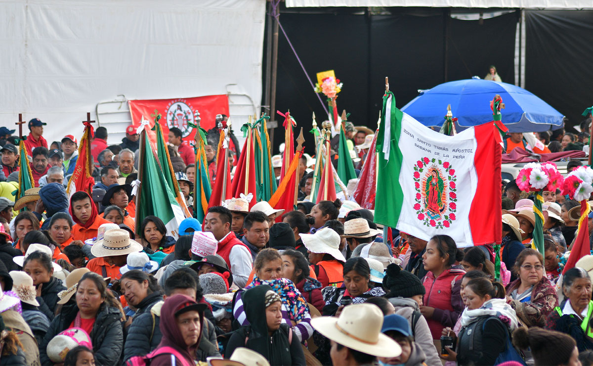 Peregrinación hacia la Basílica de Guadalupe en Toluca