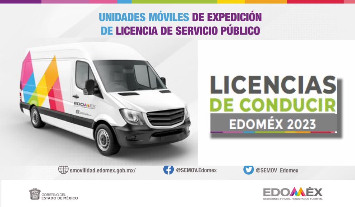 Agenda de unidades móviles para tramitar la licencia en el Estado de México del 27 de febrero al 3 de marzo